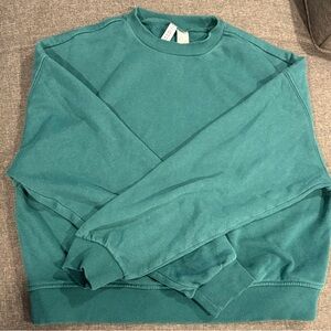 Dark Green Womens Crewneck Sweatshirt